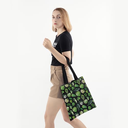 PWHAOO Bolso Tote con Hoja Monstera miniatura 4