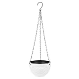 Hemoton Hanging Flower Pot Wall Flower Baskets Wall Railing Hanging Planter Basket Metal Patio Flowe