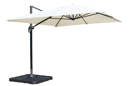 SAMIRA Ombrellone da giardino a braccio decentrato 3x4 mod. Miami