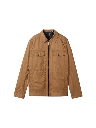 TOM TAILOR Herren Casual Blouson Übergangsjacke aus Baumwolle, 15078 - Otter Brown, M – Ansicht 5