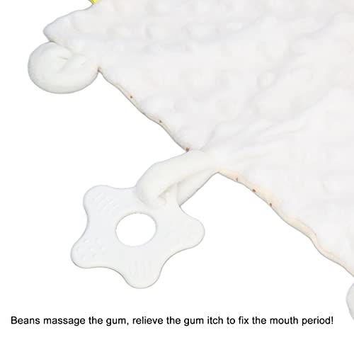 Image of Alomejor Baby Bunny Security Blanket Chewable Accompany Enrich Senses Baby Teether Blanket
