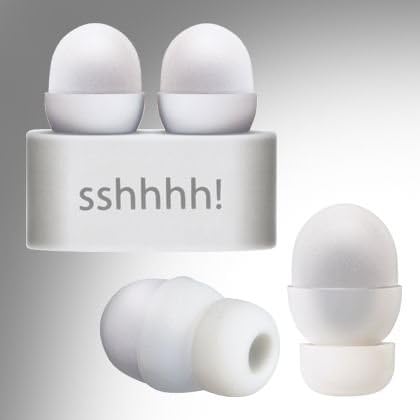 Sshhhh! High Quality Reusable Ear Plugs (White)