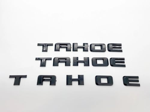 Emblema Tahoe 3D negro repuesto de placa exterior 84910058 compatible con modelos 2019 a 2023
