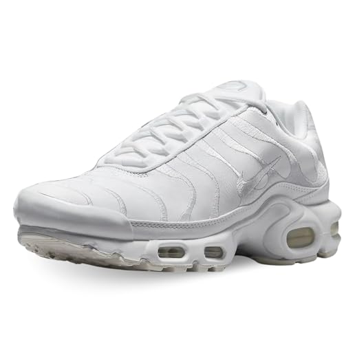 NIKE Air MAX Plus, Zapatillas de Deporte Hombre, Blanco White White White 100, 40 EU