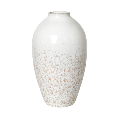 broste Copenhagen Ingrid Vase L Keramik Rainy Day/Indian Tan 40 cm