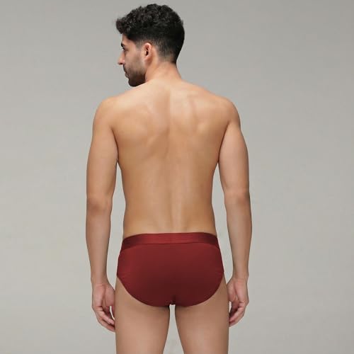 Image of Zoiro Men's Fluid-Fabric Brief | Micro Nylon Waistband | 4-Way Stretch Soft Supple Fit | Skin-Friendly Breathable Innerwear | 90% Cotton 10% Spandex