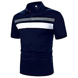 Mens Cotton Polo Shirts Summer Short Sleeve Dry Fit Moisture Wicking Sports T Shirt Muslce Tops Athl