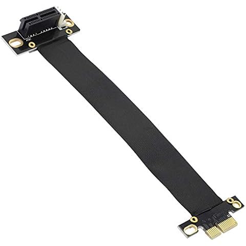 PCIE 1X Extension Cable 90 Degree,PCI-Express 3.0 1X Male to Female Riser Cable PCI-E 1X Extender Adapter Jumper for Graphics Card(18cm,90°) Cover