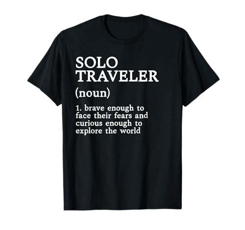 Definición divertida de viajero en solitario, sabiduría de crecimiento de autodescubrimiento Camiseta
