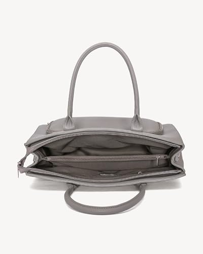 Image of NEWBELLA Women's Grey Vegan Leather Tote Bag