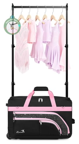 Dance Bag with Garment Rack, 23 Inch Wheeled Duffle
