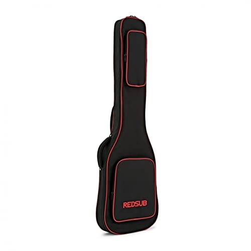 RedSub Housse de Transport rembourré pour Guitare Basse avec bandoulières - Les Beatles, Paul McCartney, John Lennon, RIngo Starr, George Harrison RedSub Housse de Transport rembourré pour Guitare Basse avec bandoulières