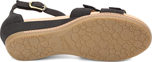 Dansko Women's Astrid Black Wedge Comfort Sandals 7.5-8 M Us #TOP6