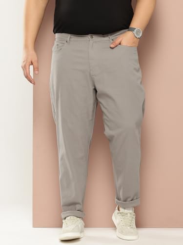 Image of Thomas Scott Men's | Smart | Plus Size | Regular Fit | 100% Cotton | Solid | 5 Pockets | Woven | Chinos | Trouser