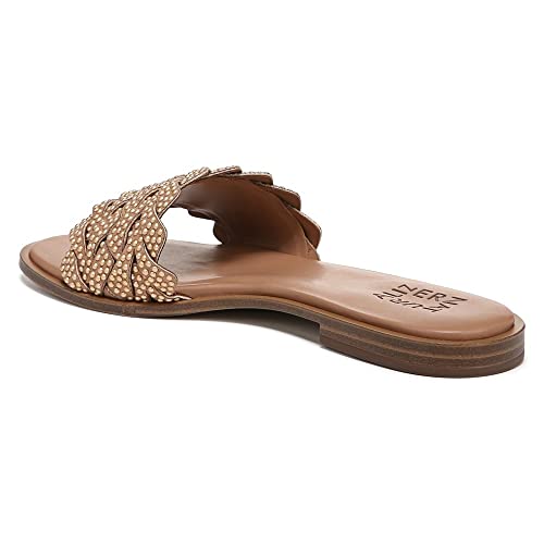 Naturalizer Fernanda Dressy Summer Sandals For Women – Pyramid Crystal Embellishment – Microfiber Upper Cookie Dough Beige Fabric 12 W (C) #TOP7