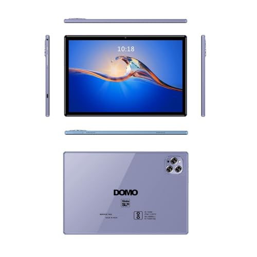 Image of DOMO Slate SL39 OS9 3C 10.1-inch LCD Display, 4G Calling Tablet PC with Glass Touch Screen, Volte, Dual SIM Slots, 4GB RAM, 32G Storage, 1TB Expandable, Octa Core CPU, GPS, Bluetooh (Purple)
