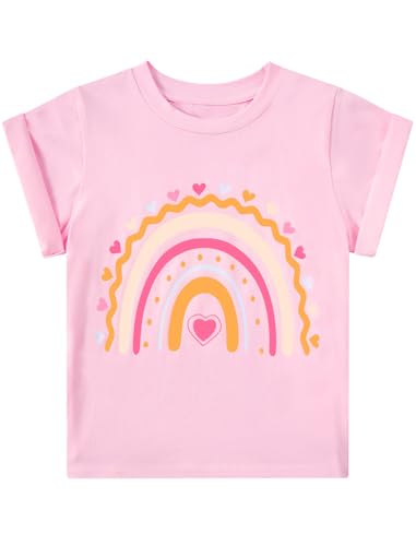 Toddler Girls Tshirt Kids Clothes for 2-6T Cute Graphic Tees Outfits Tops