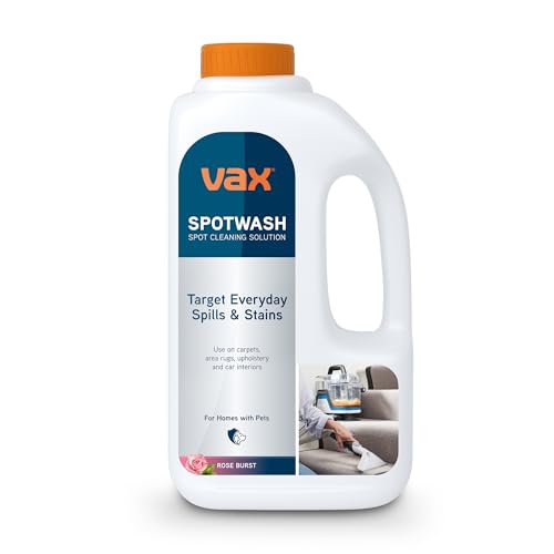 Vax SpotWash Reinigungslösung für Polster-und Teppichreinigung, Teppich-und Polstershampoo, Tierfreundlicher Fleckenentferner mit geruchsneutralisierender Formel für Sofas, Teppiche – Rose Burst, 1L