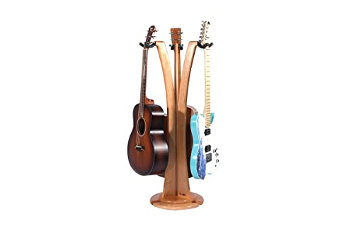 Ruach GS-1 Triple support pour guitare acoustique/électrique Cerise - Les Beatles, Paul McCartney, John Lennon, RIngo Starr, George Harrison Ruach GS-1 Triple support pour guitare acoustique/électrique Cerise – Image 4