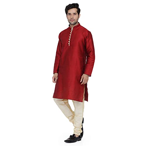 Image of Royal Kurta Mens Silk Blend Long Kurta (Only Kurta)