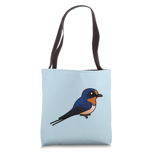 Cute Cartoon Barn Swallow Birdorable Perching Bird Species Tote Bag