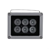 6-LED Infrarot-Strahler 850nm für CCTV Kameras,automatischer IR-Nachtsicht-Fülllicht mit 10-50m Reichweite, wetterfestes Metallgehäuse, 90° Abstrahlwinkel, DC 12V – Ansicht 6
