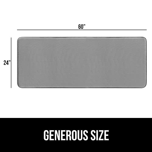 Gorilla Grip Thick Memory Foam Bath Rugs, Soft Absorbent Velvet Bathroom Mats, Durable Dots On Underside, Machine Washable Bathmat, Carpet Rug Room Decor For Shower Floor, 60X24 Mat, Graphite #TOP6