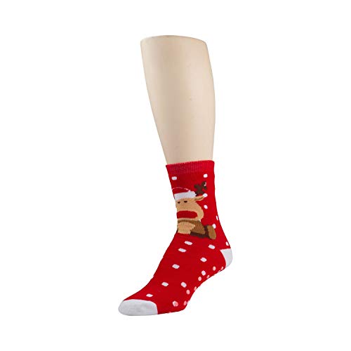 Image of Women's Fuzzy Plush Soft Slipper Socks, Fluffy Winter Holiday Cozy Value Pack Socks