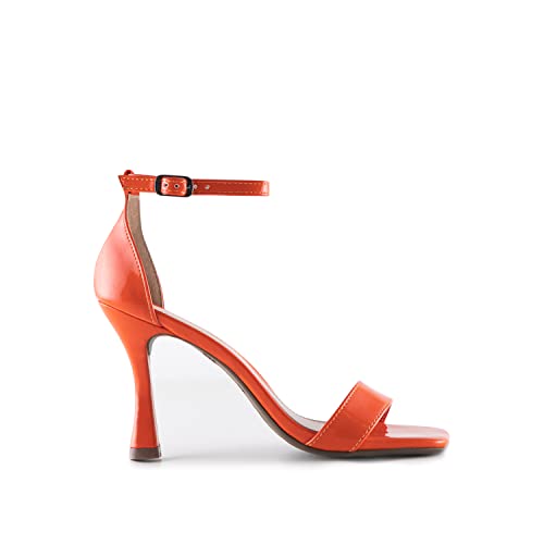 Sandália De Salto, Via Uno, Feminino, Paprica, 37