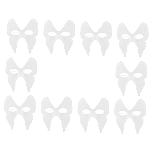 LIOOBO 10pcs Diy Pulp Blank Mask Hand Drawn Mask for Adults Paint Party Favors