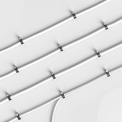 2000 Pcs Black Cable Clips 4/6/8/10mm Cable Wire Clips Nail in Cable Clips Cable Tacks Coaxial Nail Clamps Cable Nails for Cords Cable Management RG6 RG59 CAT6 RJ45 Ethernet Cable Clips Coaxial Clamps