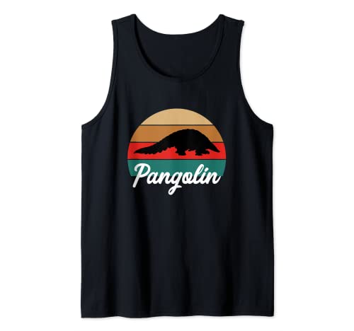 Vintage Pangolin en peligro de extinción Animal Amante Regalo Retro Pangolin Camiseta sin Mangas