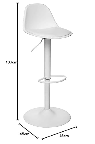 Tabourets de bar blancs design pour îlot central cosy - 3