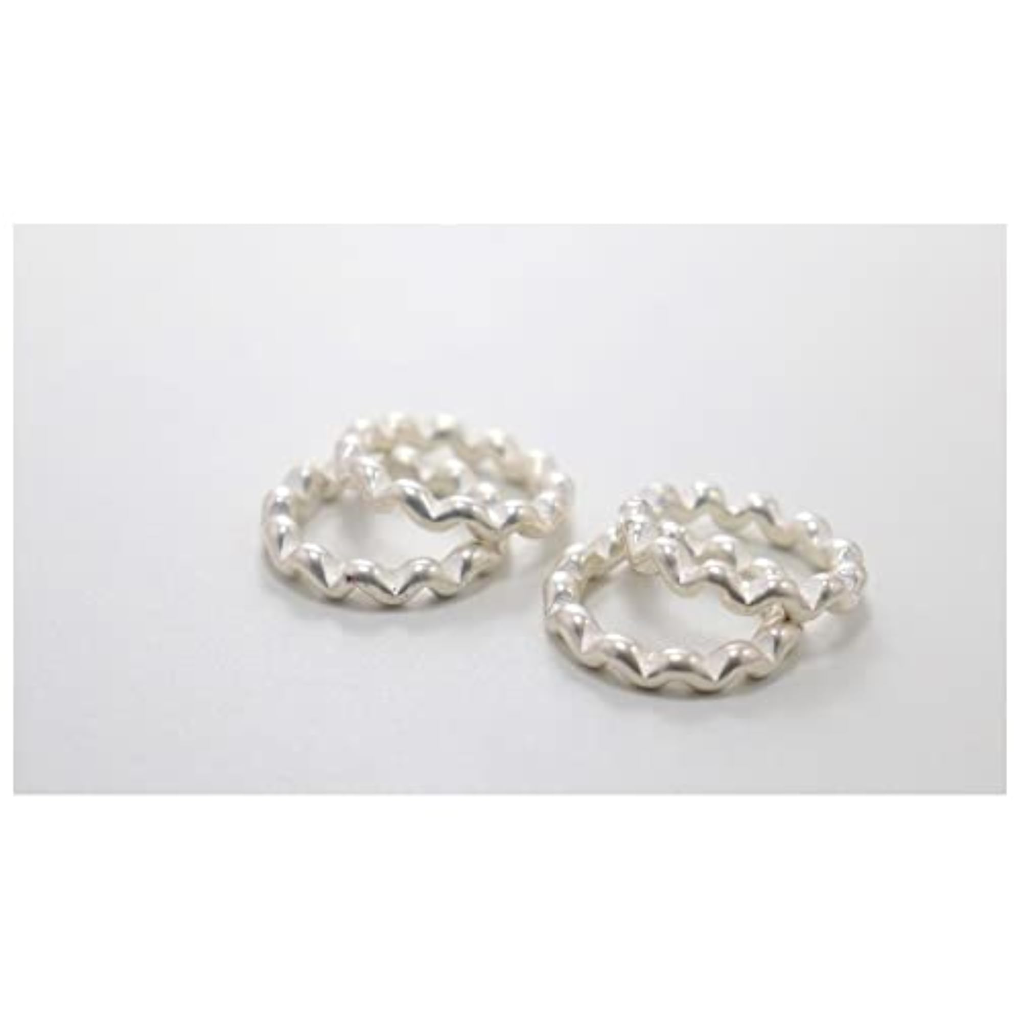 Set of 4 Sterling Silver Velli Metti Toe Rings