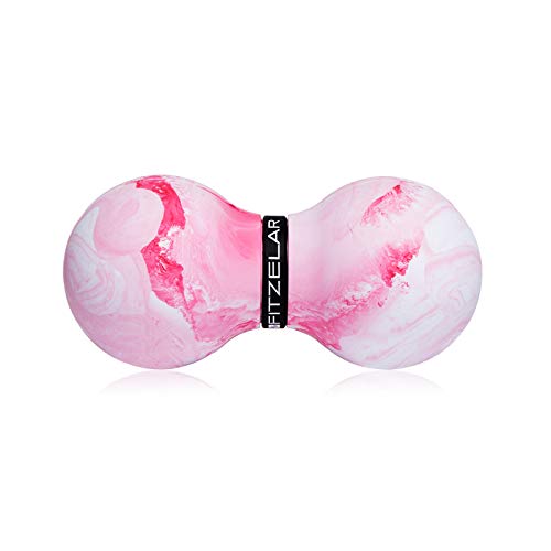 FITZELAR Double Lacrosse Massage Ball for Myofascial Release , SGS Certification, Massage Deep Tissue for Waist Back Feet, Trigger Point Therapy, Muscle Knots , Peanut Massage Ball for Muscle Pain
