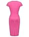 GRACE KARIN Women's Vintage Pencil Dress Semi Formal Rose Pink Dress, L