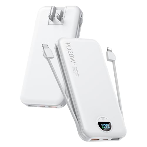 citicr Portable Charger 10000mAh PD20W w/Built-in Cables...