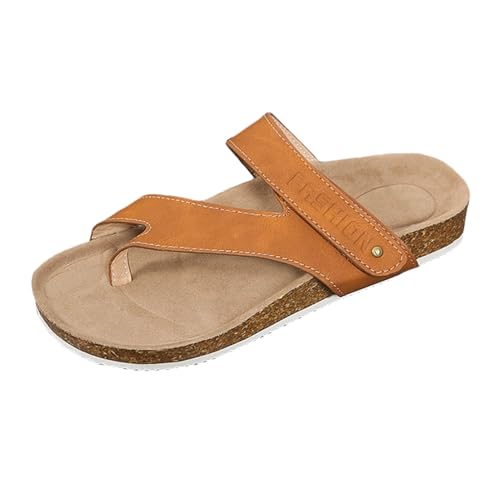 Summer Womens Bunion Thong Sandal For Plantar Fasciitis,Outdoor Orthotic Flat Slippers,Fashion Travel Hallux Valgus Flip Flops