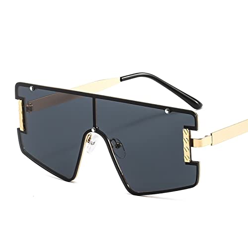 Lunettes de soleil femmes grand cadre lune design luxe