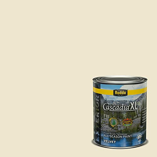 Rodda Paint CASCADIA XL Exterior Velvet Paint & Primer in One, Quart, Natural Whisper