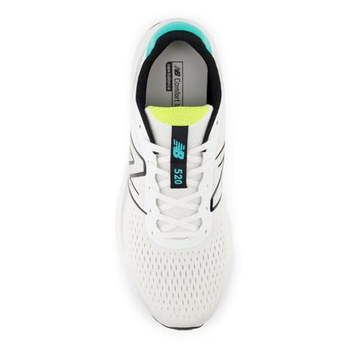 New Balance New Balance Men's 520 V8 Running Shoe, White/Black/Infield Clay, 7