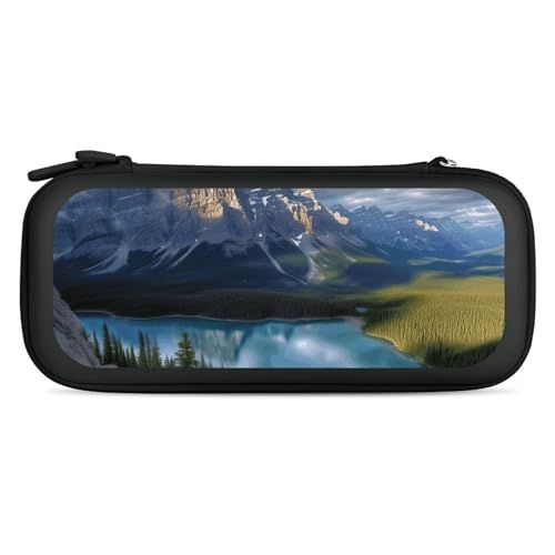 FZMVSQH Carrying Case for Switch Banff National Park Printed Travel Carry Cover Hard Shell Storage Slim Protective Portable Travel Pouch Bag for Accessories Holds 15 Game Cartridge