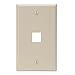 Leviton 41080-1IP QuickPort Wallplate, Single Gang, 1-Port, Ivory