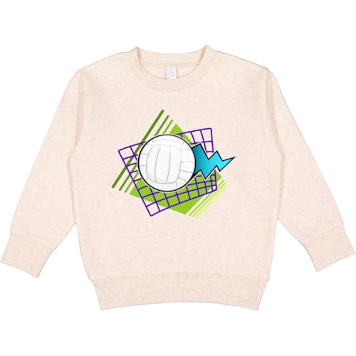 inktastic Volleyball and Net Toddler Sweatshirt 7 Natural Heather 4284b