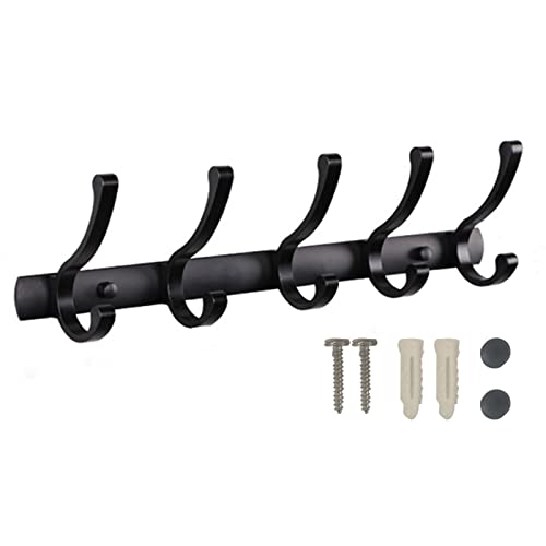 Perchero de pared para colgar en la pared del hogar, 5 ganchos, bolsa de ropa, estante de exhibición, colgador de pared, gancho para almacenamiento, adecuado para el hogar, hotel, ganchos para abrigo
