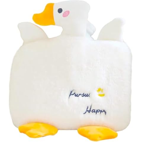 Cute Fluffy Hot Water Bottle with Faux Fur Cover Cover