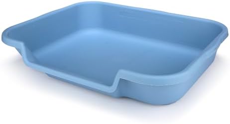 KittyGoHere Senior Cat Litter Box 1 Pack, Large Blue Low Entrance...