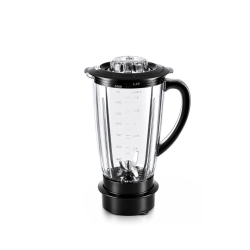 Image of Sujata 1750 ml Blender Jar | Compatible with all 900W Mixer Grinders |Unbreakable Transparent Liquidizer, Stainless Steel Blades | Ergonomic Handle |Perfect for Smoothies, Milkshakes & Juices | Black