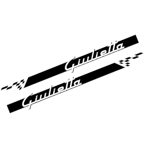 Auto Adesivi Minigonne Laterali für Giulietta 1977-2020,Antigraffio Adesivi Decorativi Minigonne Laterali Dell'auto Ricambi Auto,A/Black