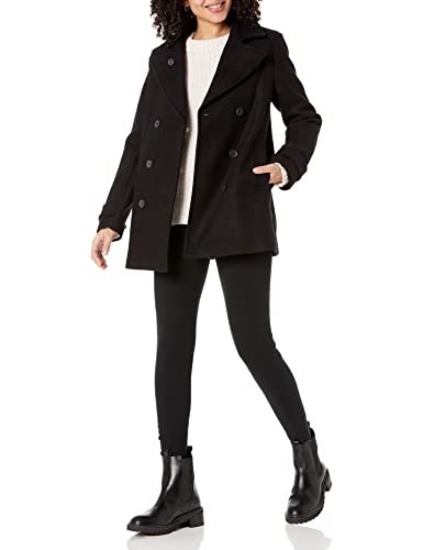 Amazon Essentials Women's Long-Sleeve Plush Peacoat, Black, Small #TOP3